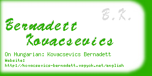 bernadett kovacsevics business card